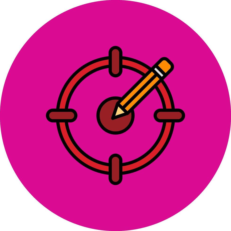 Target Audience Filled Multi Circle Icon vector
