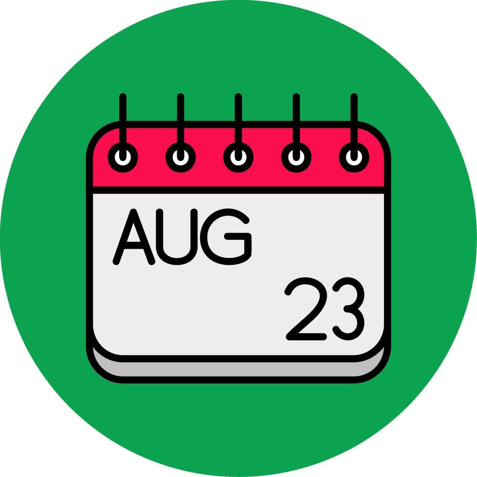 August Filled Multi Circle Icon vector