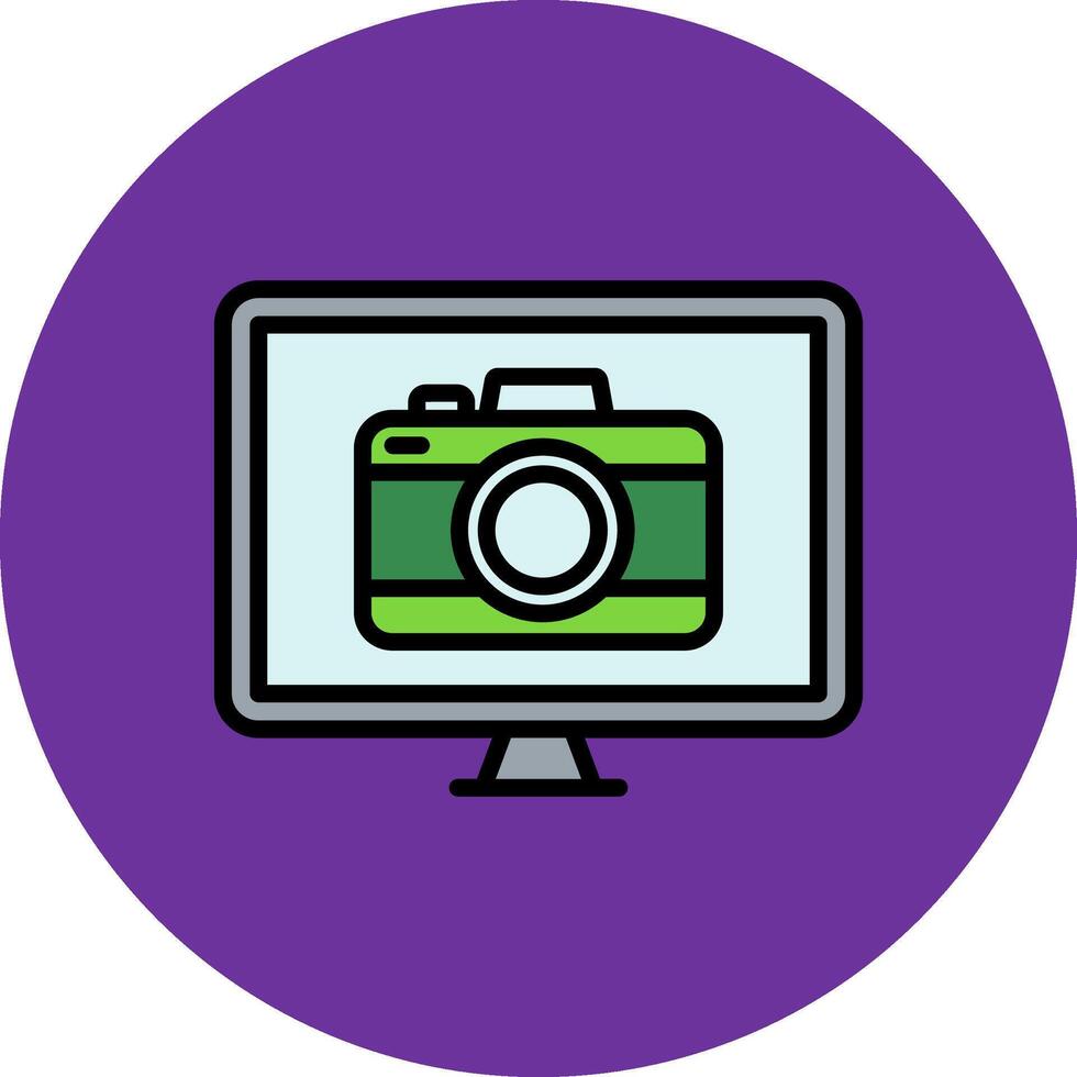 Camera Filled Multi Circle Icon vector