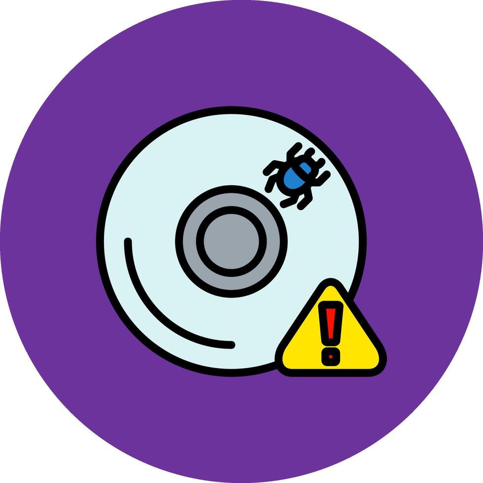 CD Virus Icon vector