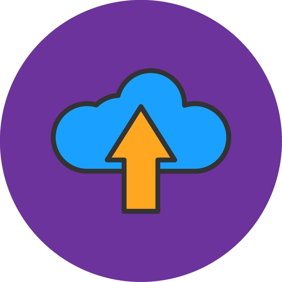 Cloud Computing Filled Multi Circle Icon vector