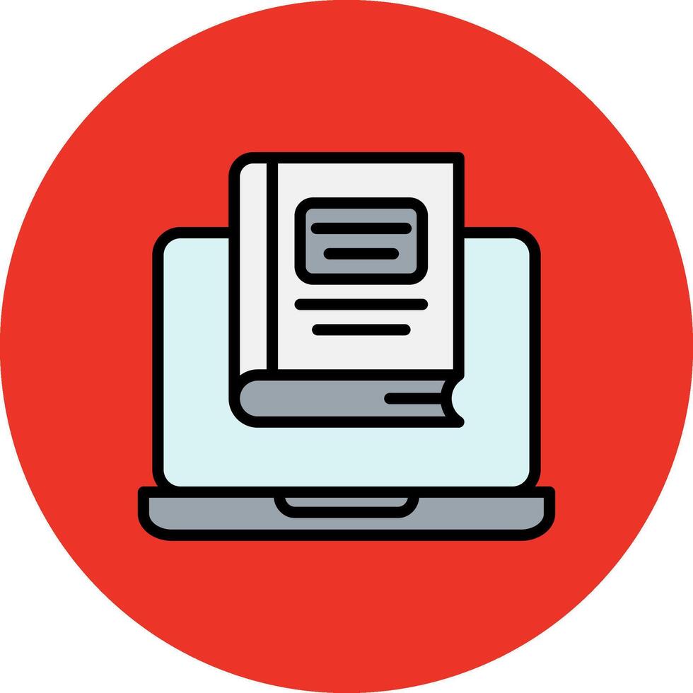 E Learning Filled Multi Circle Icon vector