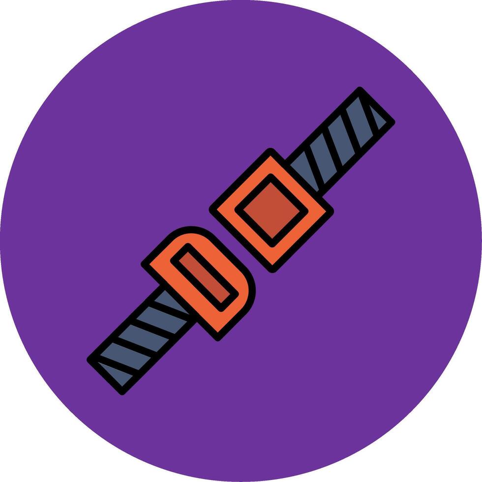 Seat Belt Filled Multi Circle Icon vector