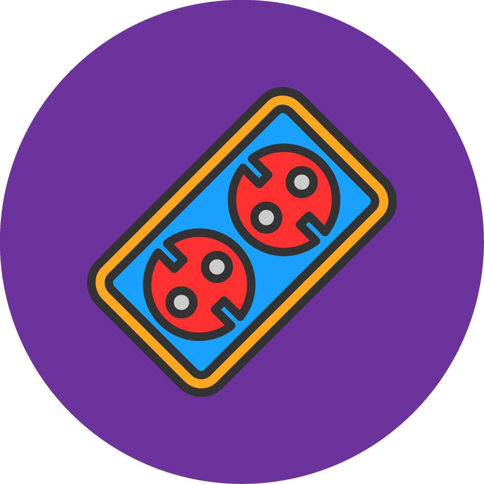 Socket Filled Multi Circle Icon vector