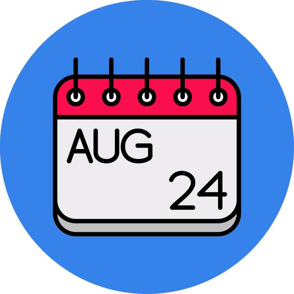 August Filled Multi Circle Icon vector