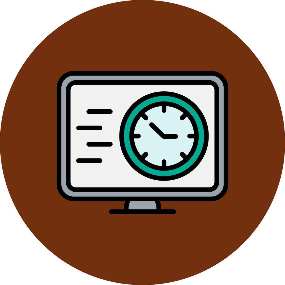 Fast Time Filled Multi Circle Icon vector