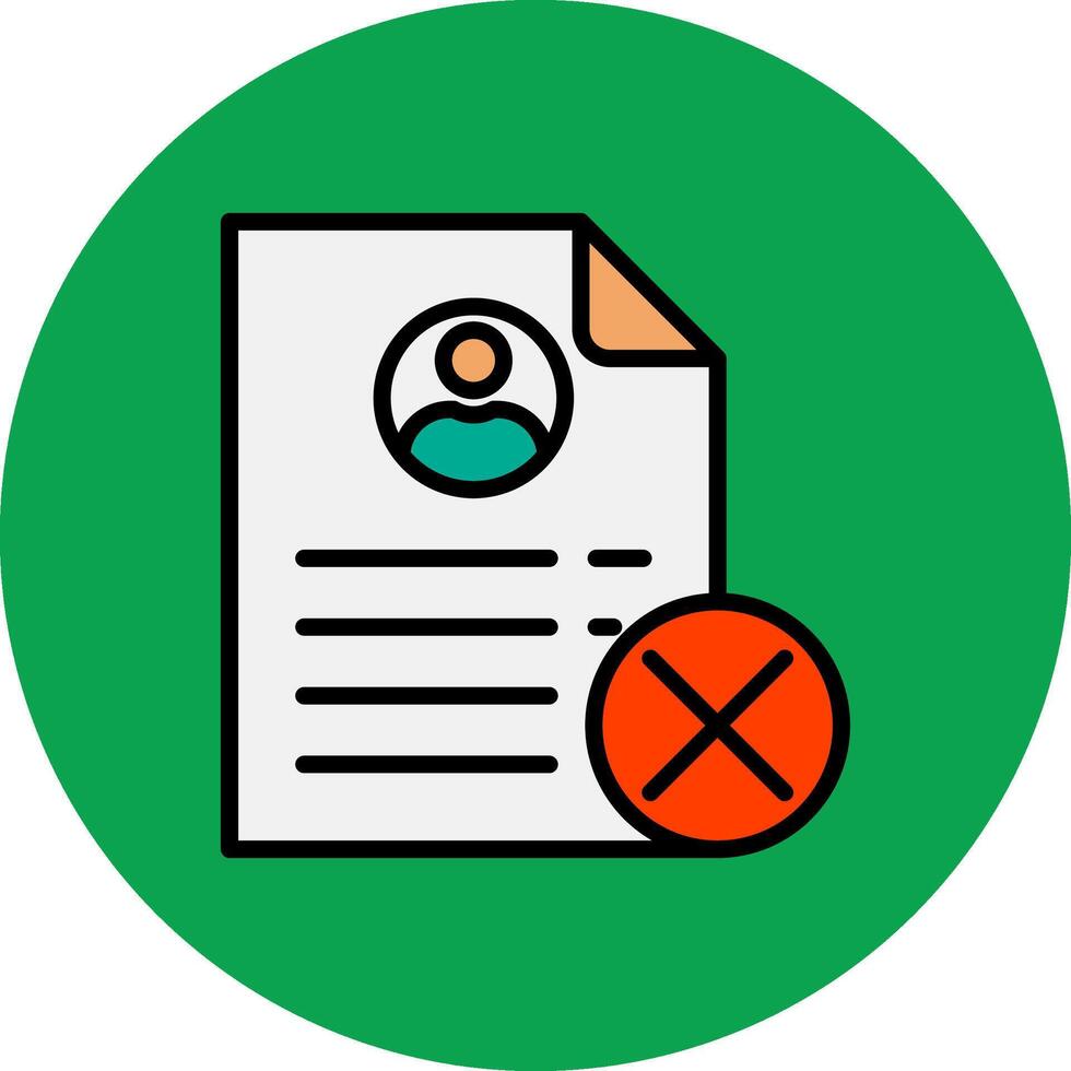 Denied Filled Multi Circle Icon vector