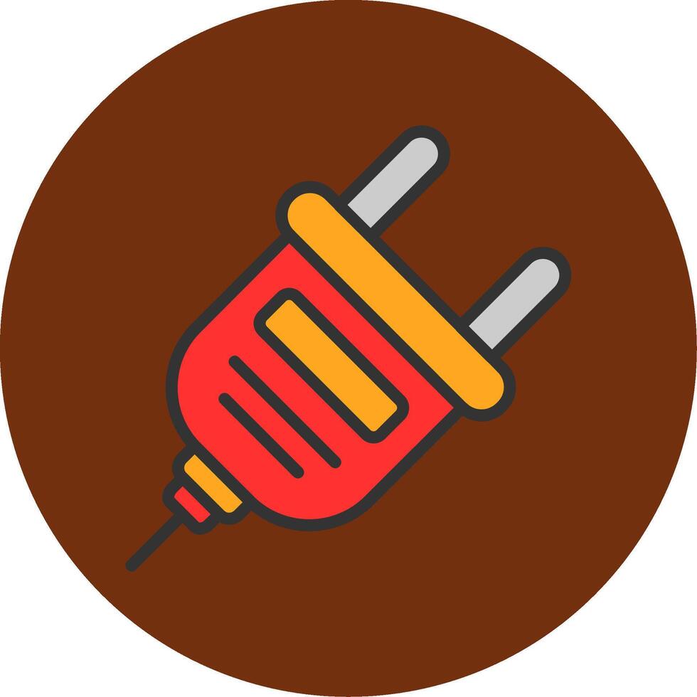 Plug Filled Multi Circle Icon vector