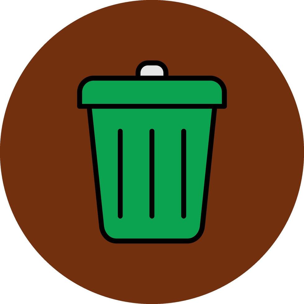 Trash Filled Multi Circle Icon vector
