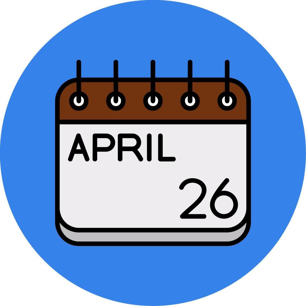April Filled Multi Circle Icon vector