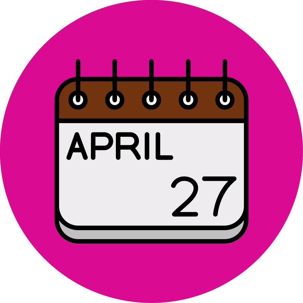 April Filled Multi Circle Icon vector
