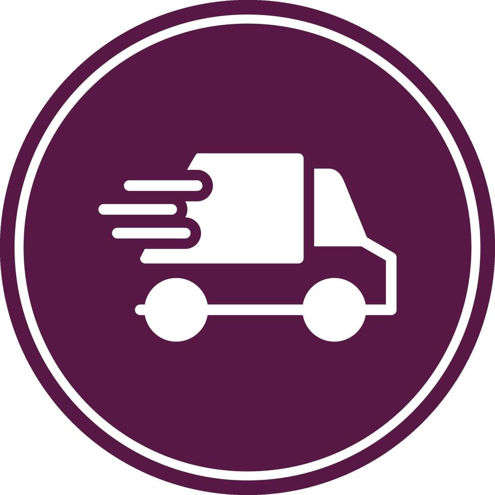 Delivery Glyph Circle Icon vector