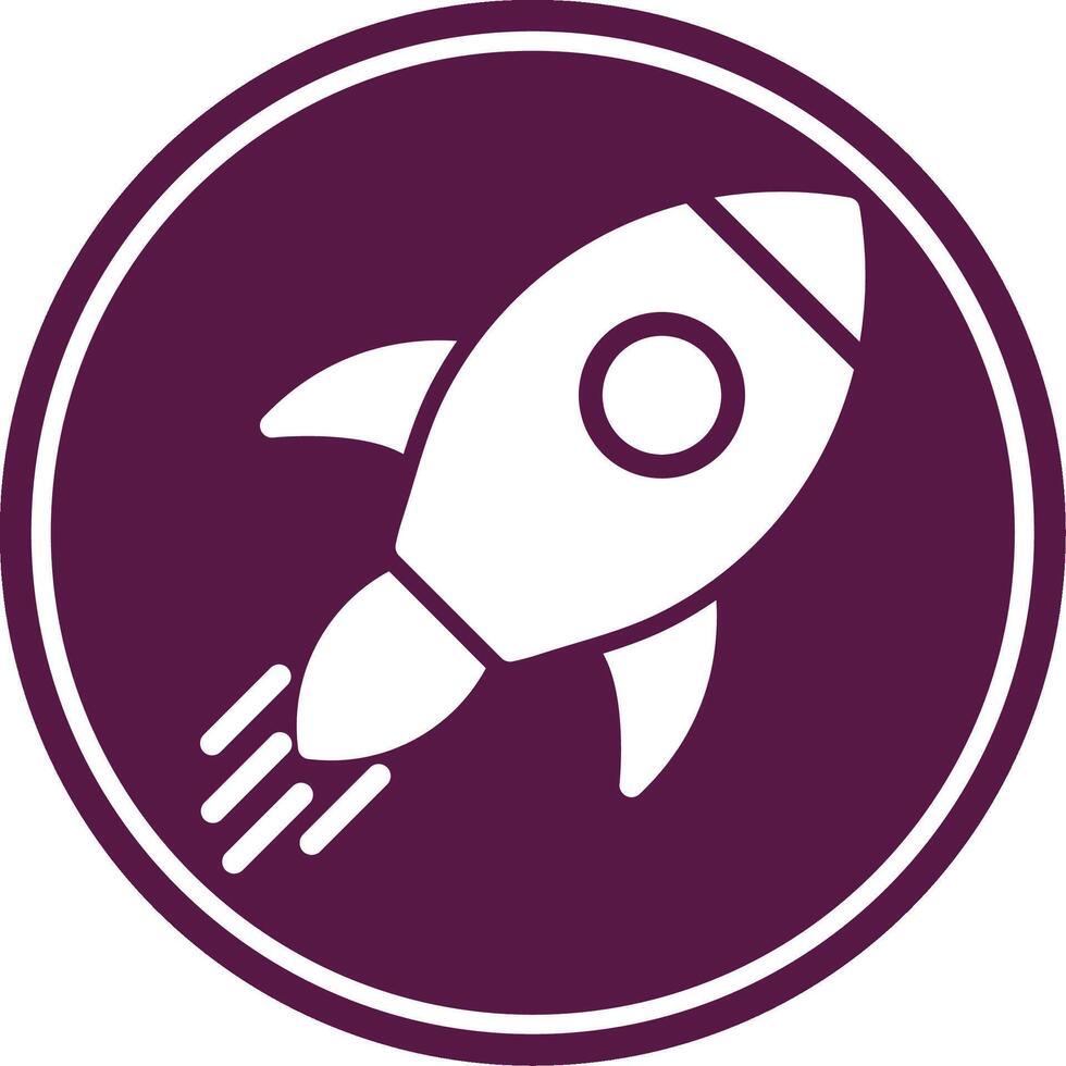 Startup Glyph Circle Icon vector