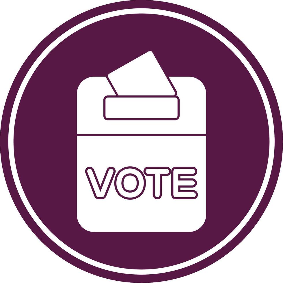 Voting Glyph Circle Icon vector