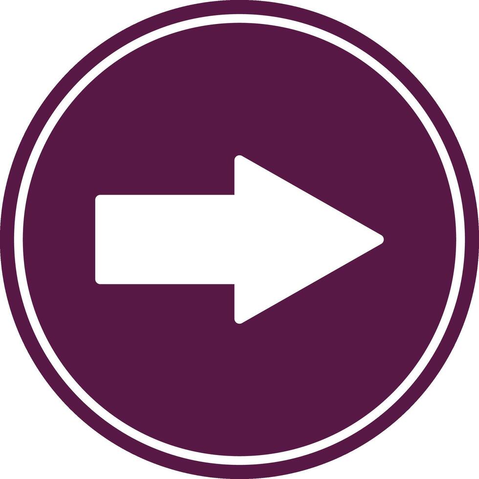Go Glyph Circle Icon vector