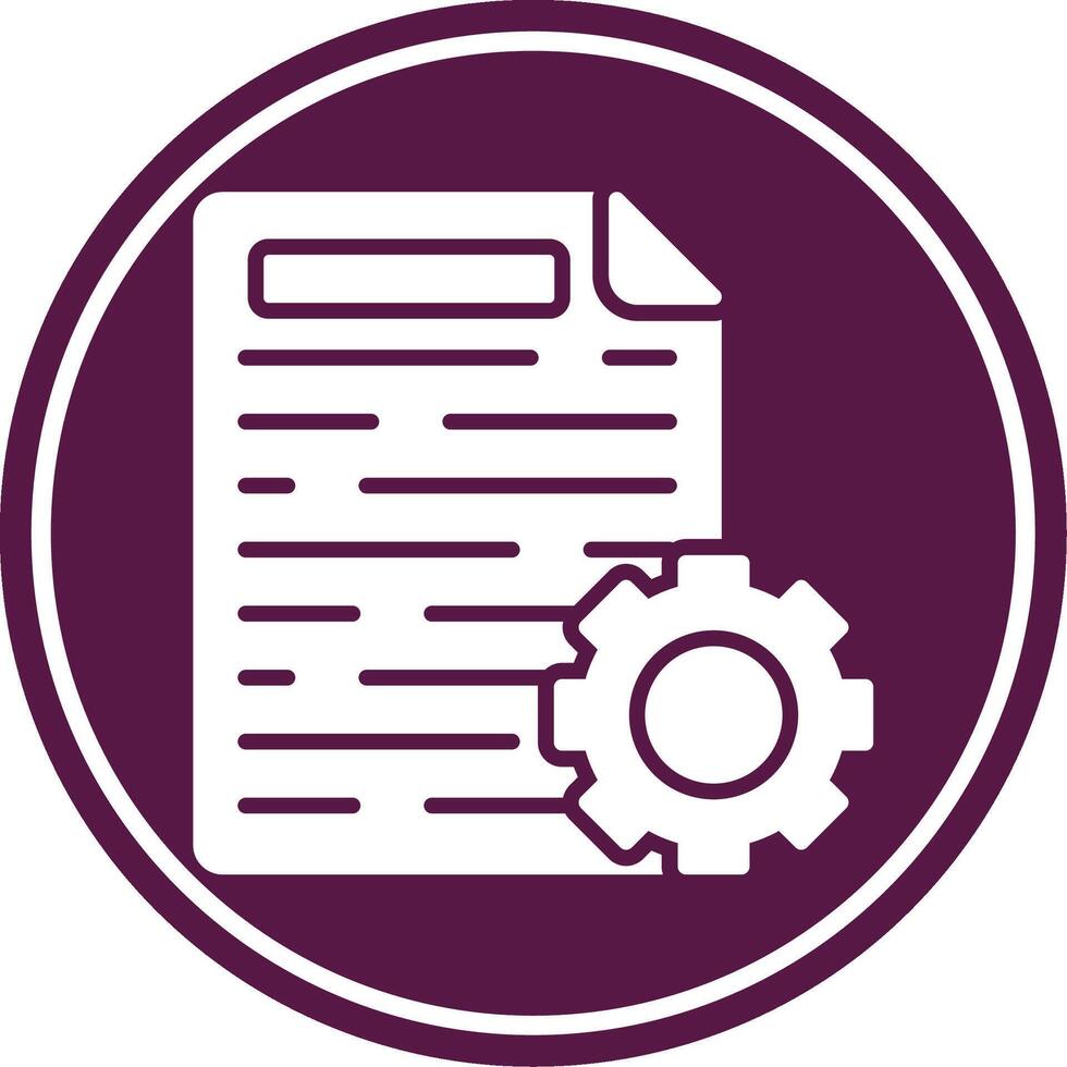 Content Management Glyph Circle Icon vector