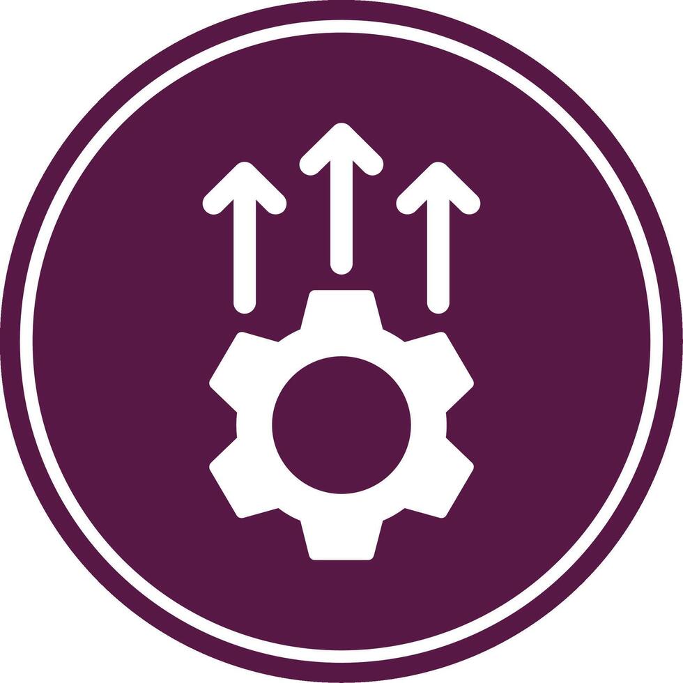 Development Glyph Circle Icon vector