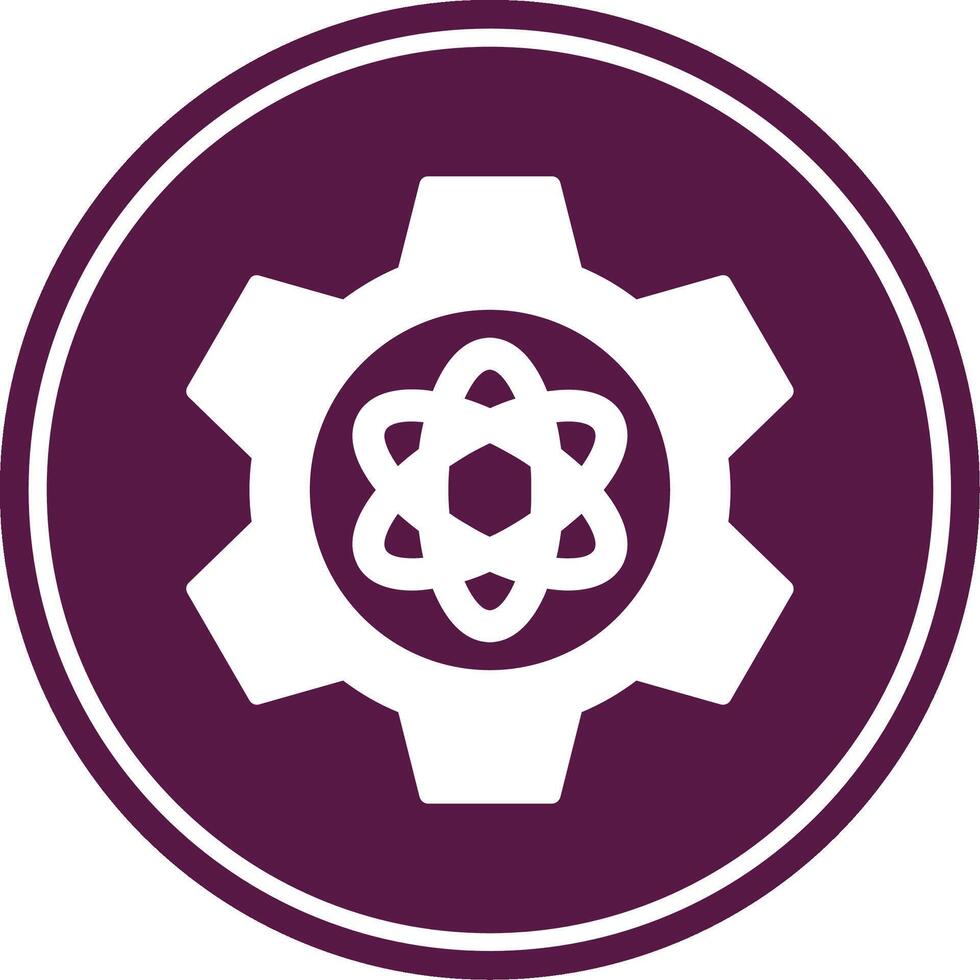Science Glyph Circle Icon vector