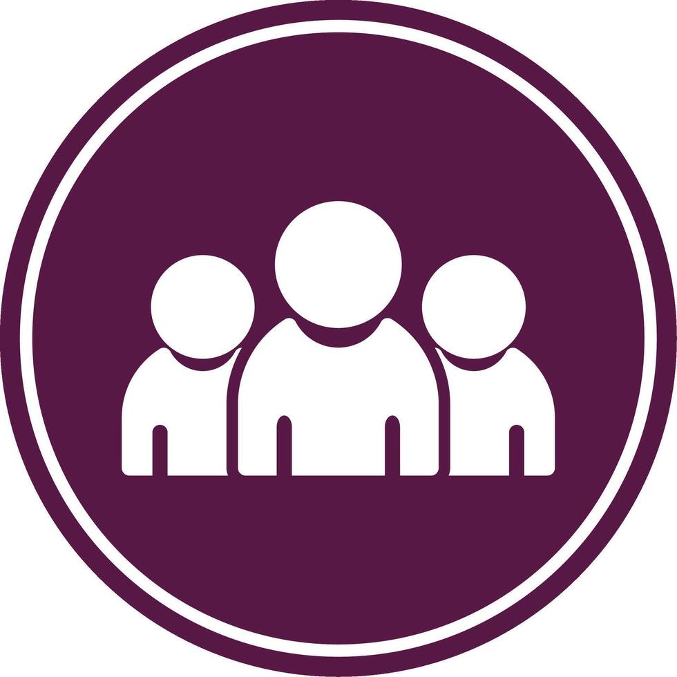 Team Work Glyph Circle Icon vector