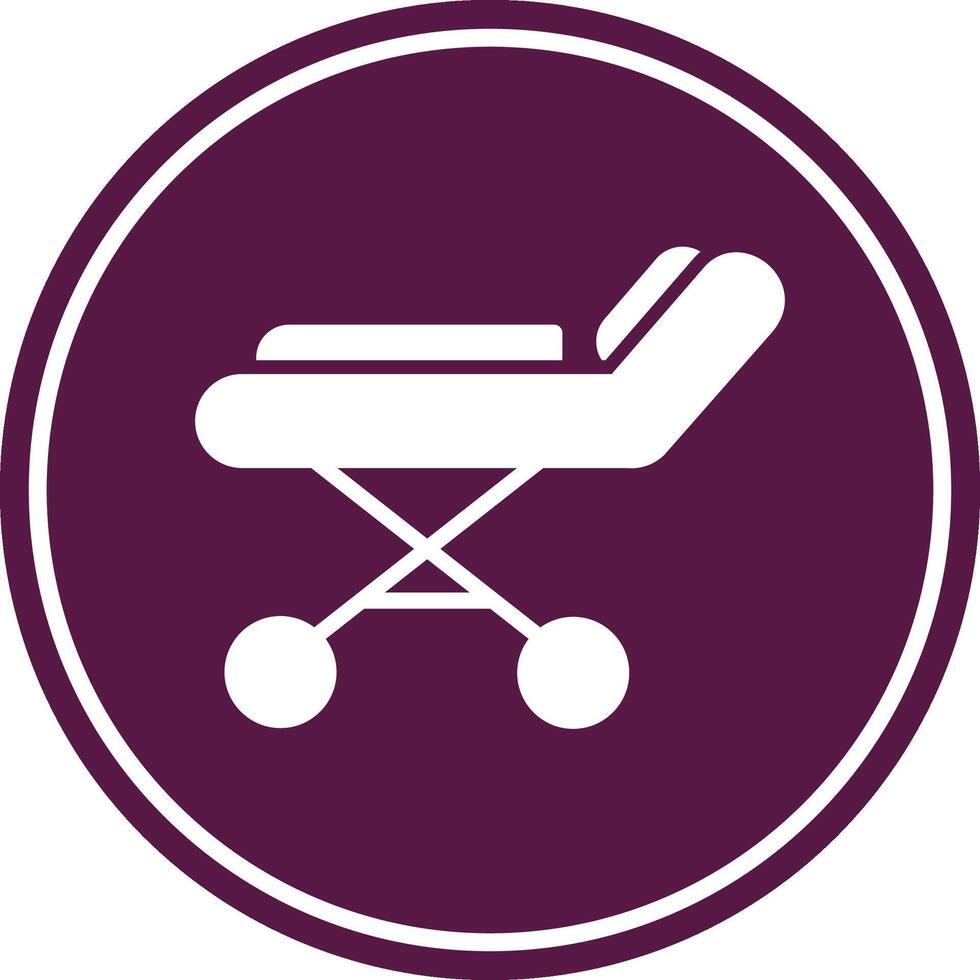 Stretcher Glyph Circle Icon vector