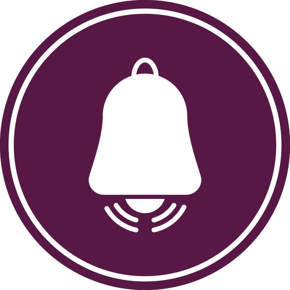 Alarm Glyph Circle Icon vector
