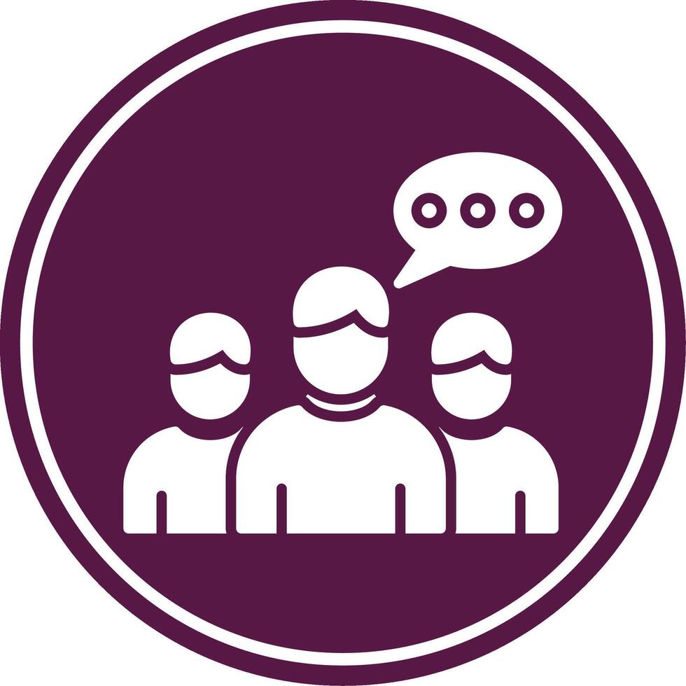 Communication Glyph Circle Icon vector