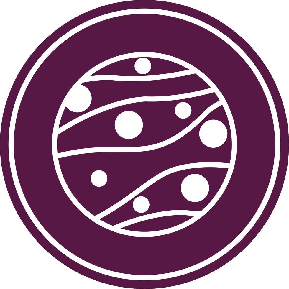 Mars Glyph Circle Icon vector