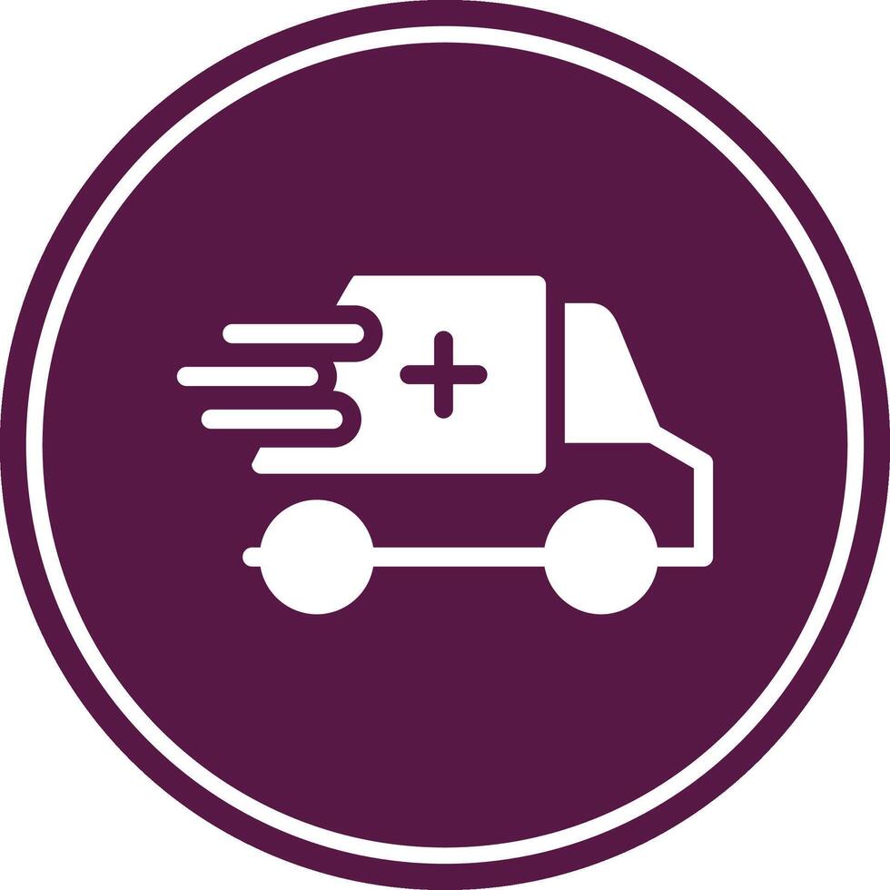 Medicine Delivery Glyph Circle Icon vector