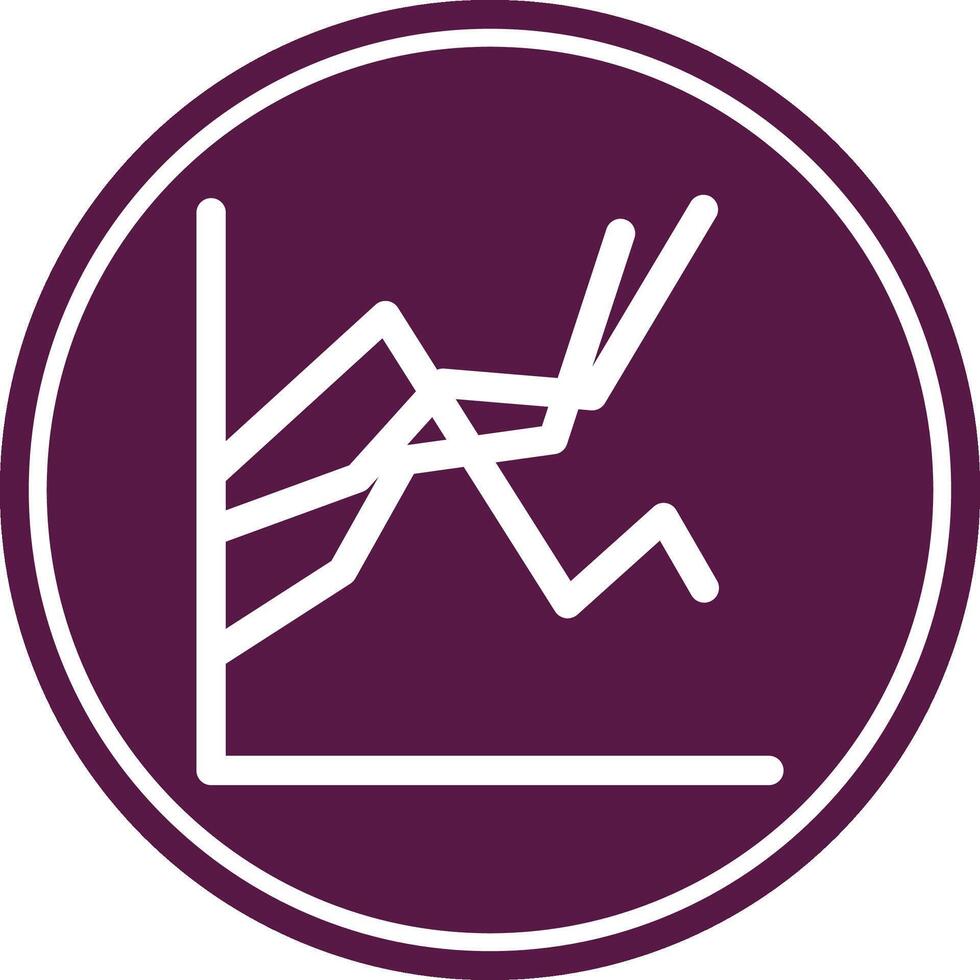 Plot Glyph Circle Icon vector