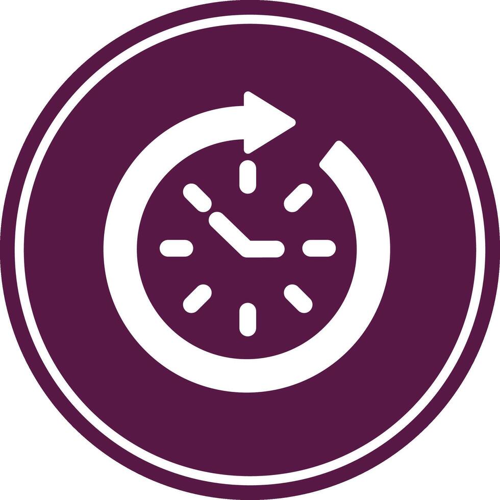 Time Management Glyph Circle Icon vector