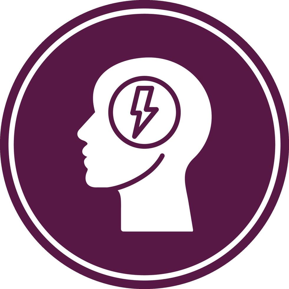 Head Glyph Circle Icon vector