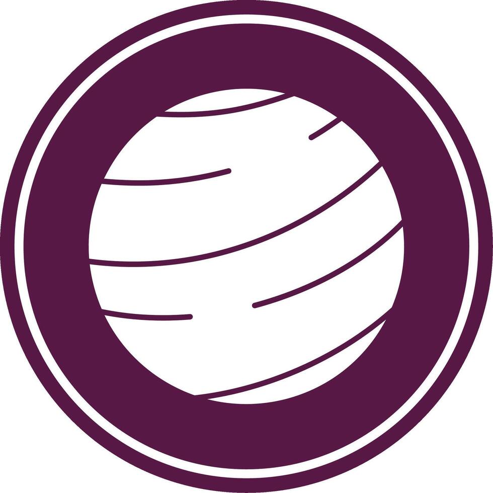 Jupiter Glyph Circle Icon vector