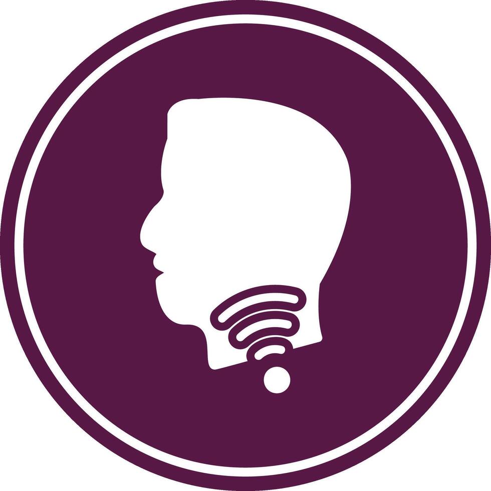 Hoarseness Glyph Circle Icon vector