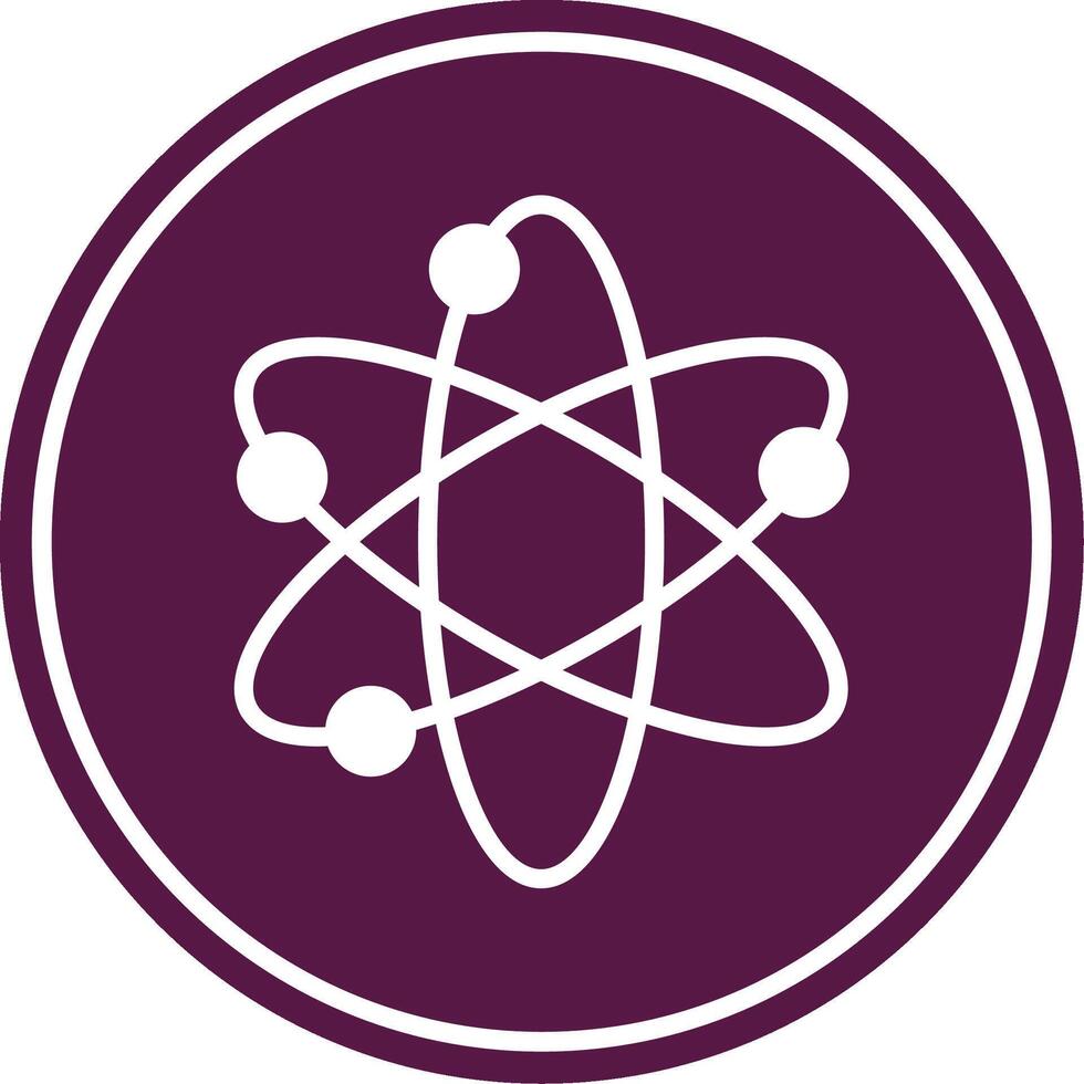 Solar System Glyph Circle Icon vector