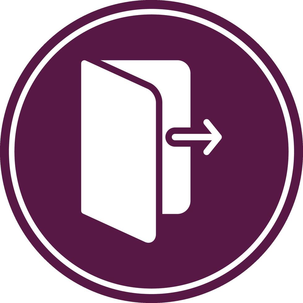 Do Not Go Out Glyph Circle Icon vector