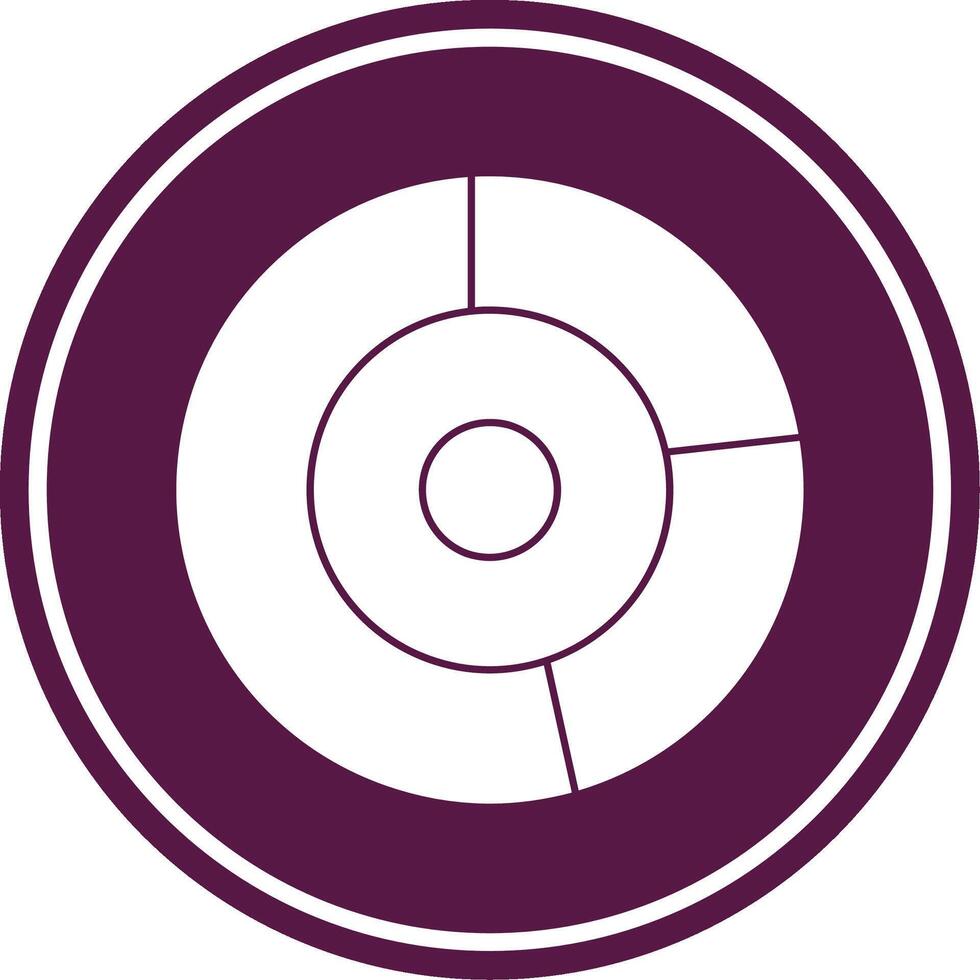 Donut Chart Glyph Circle Icon vector