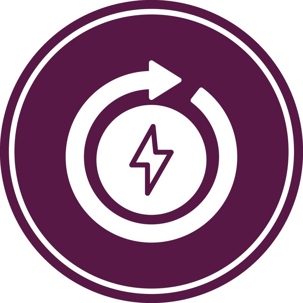 Renewable Energy Glyph Circle Icon vector