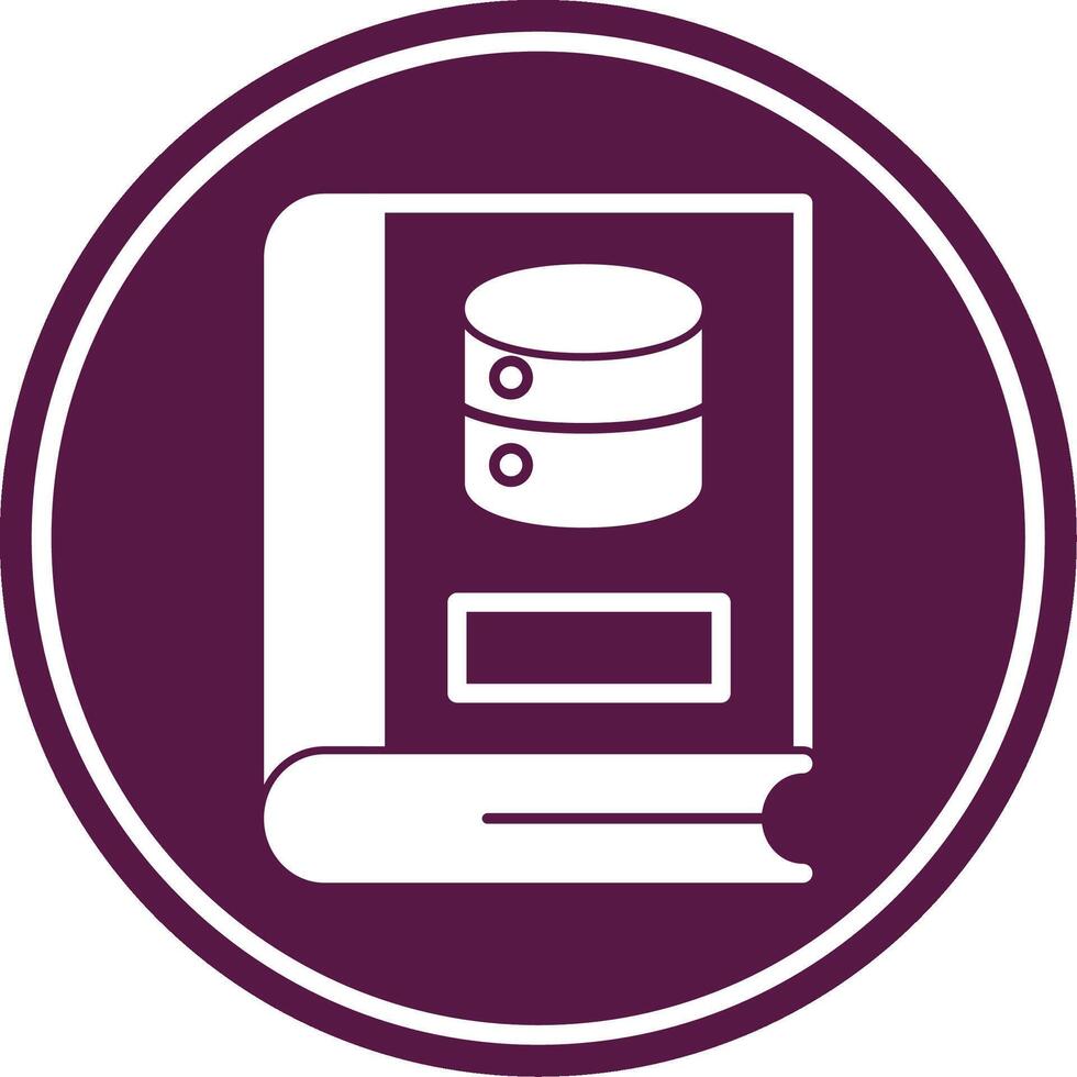 Server Glyph Circle Icon vector