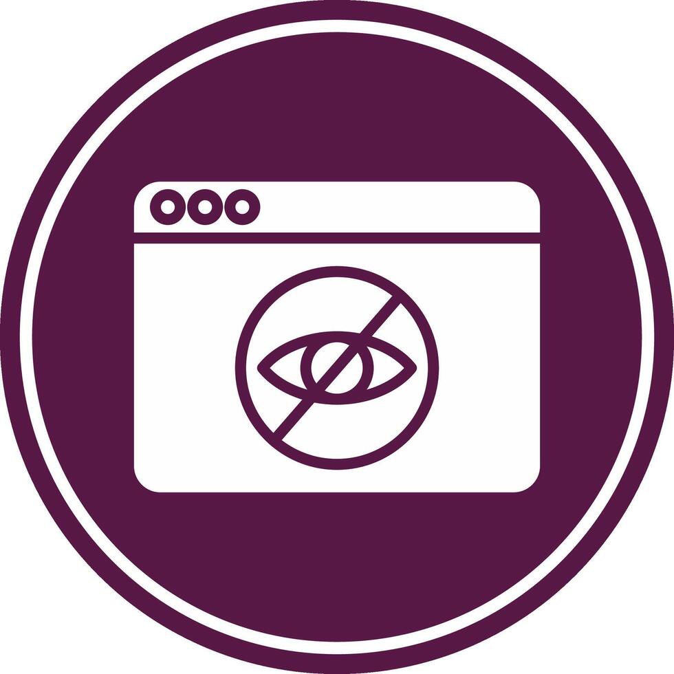 Eye Glyph Circle Icon vector