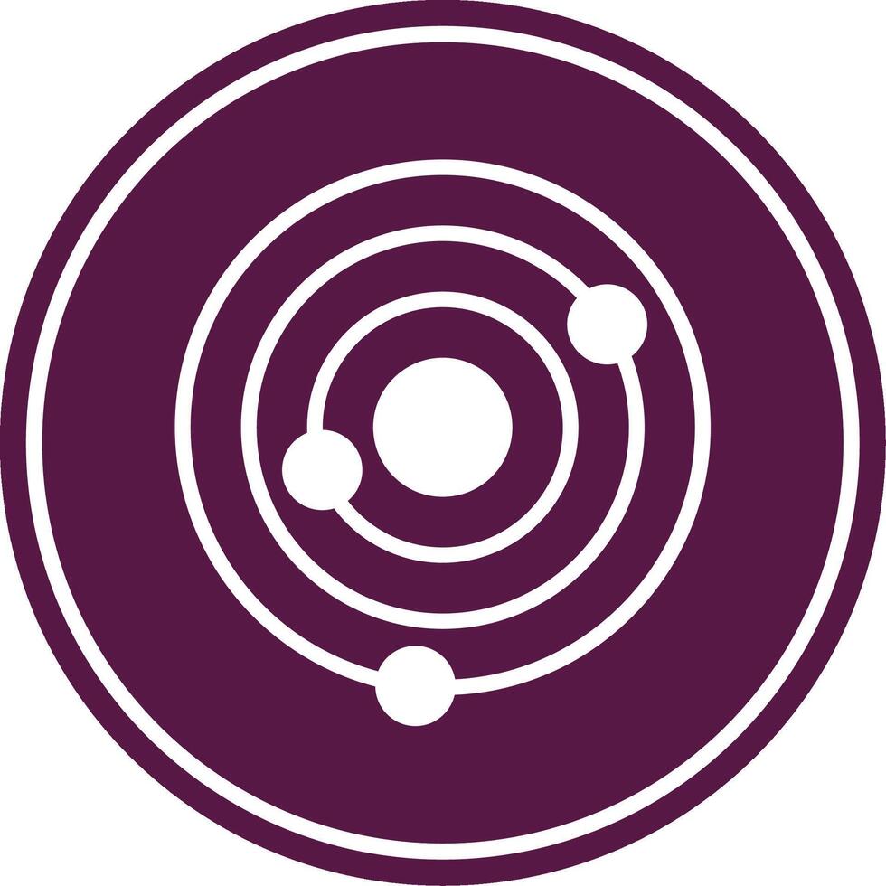 Galaxy Glyph Circle Icon vector