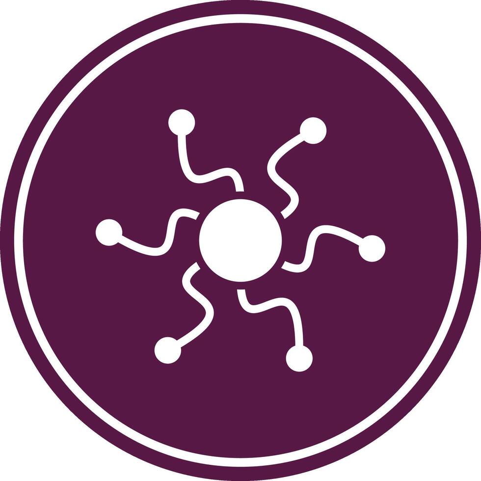 Connections Glyph Circle Icon vector