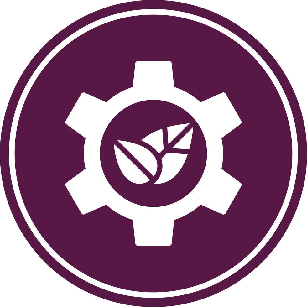 Gear Glyph Circle Icon vector