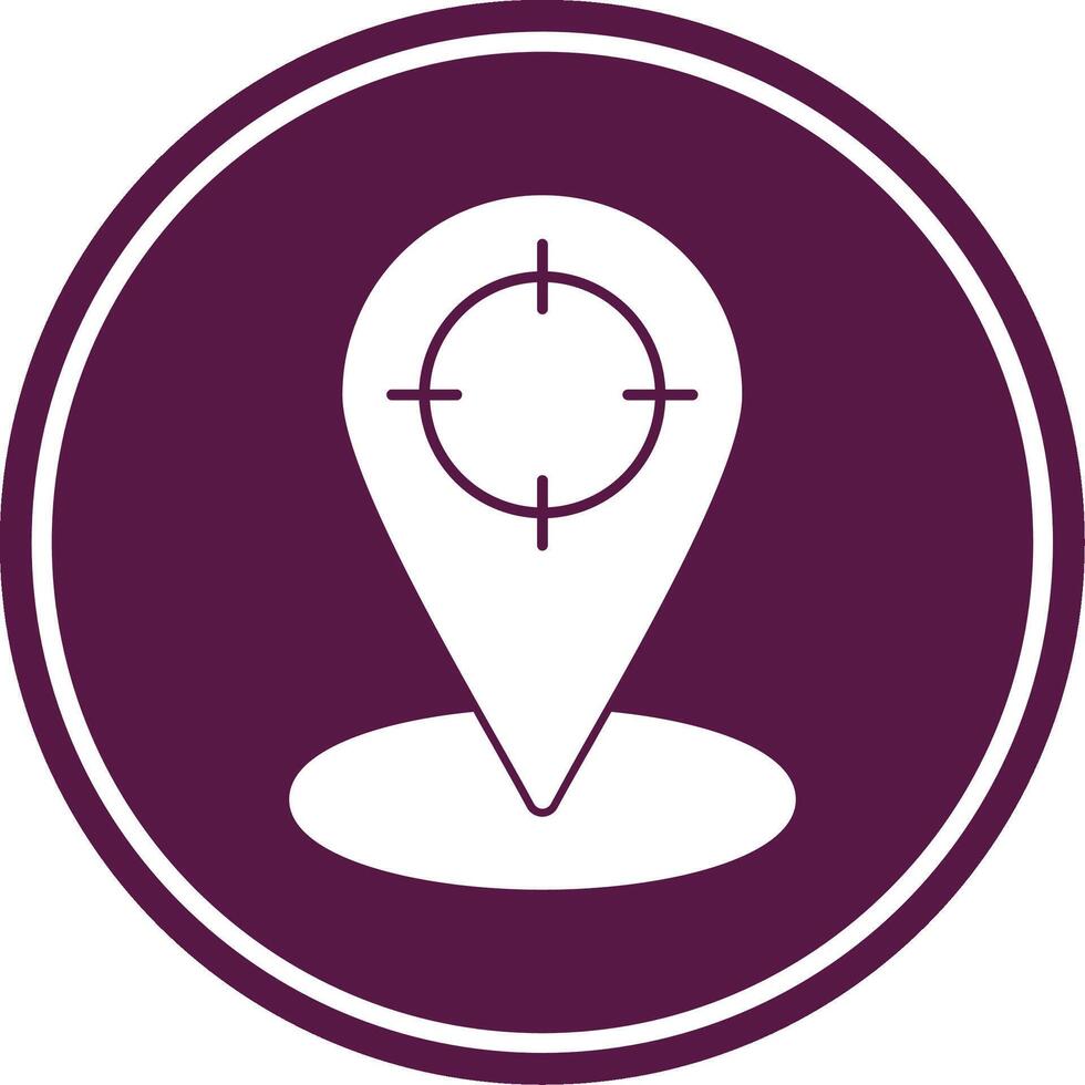 Location Marker Glyph Circle Icon vector
