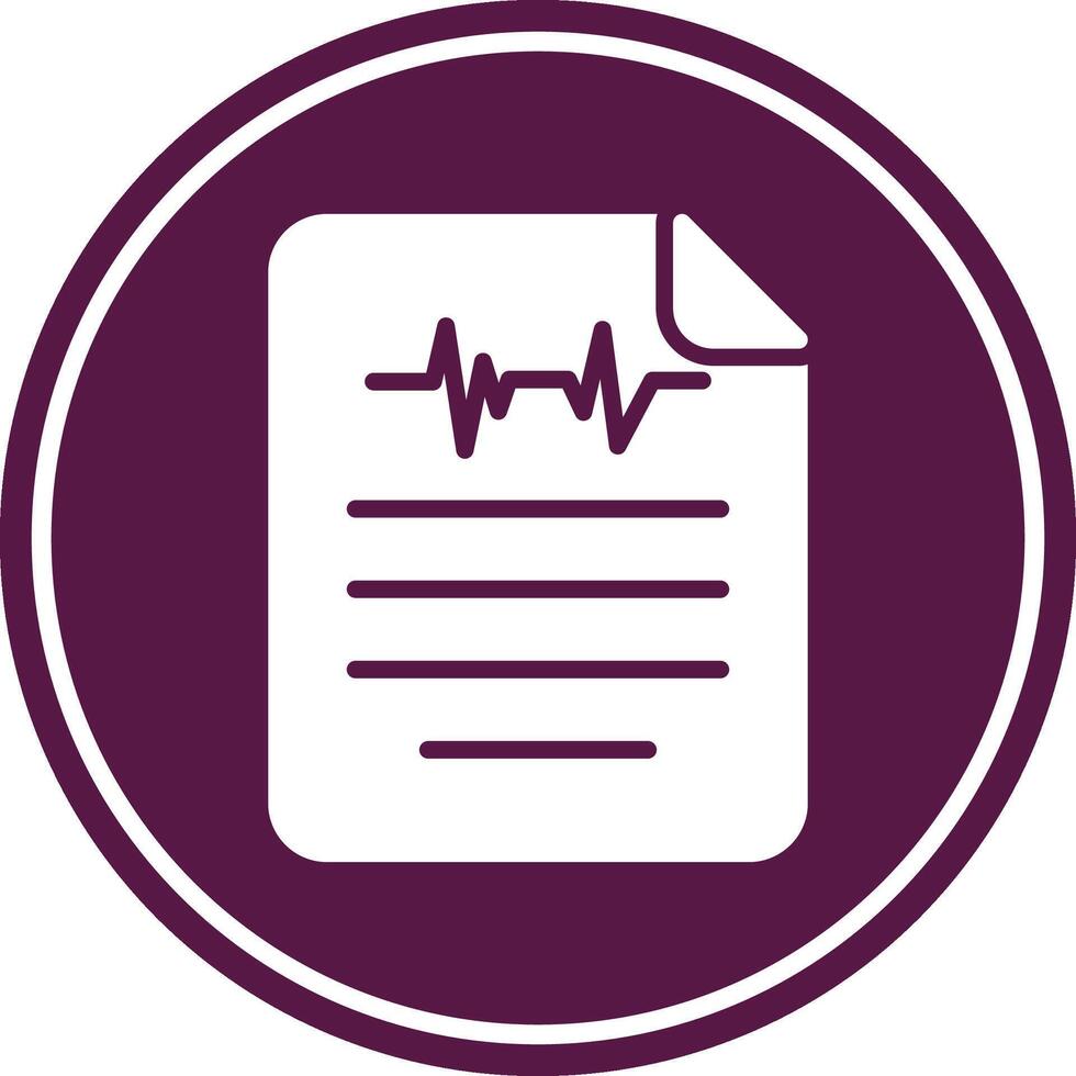 Medical Report Glyph Circle Icon vector