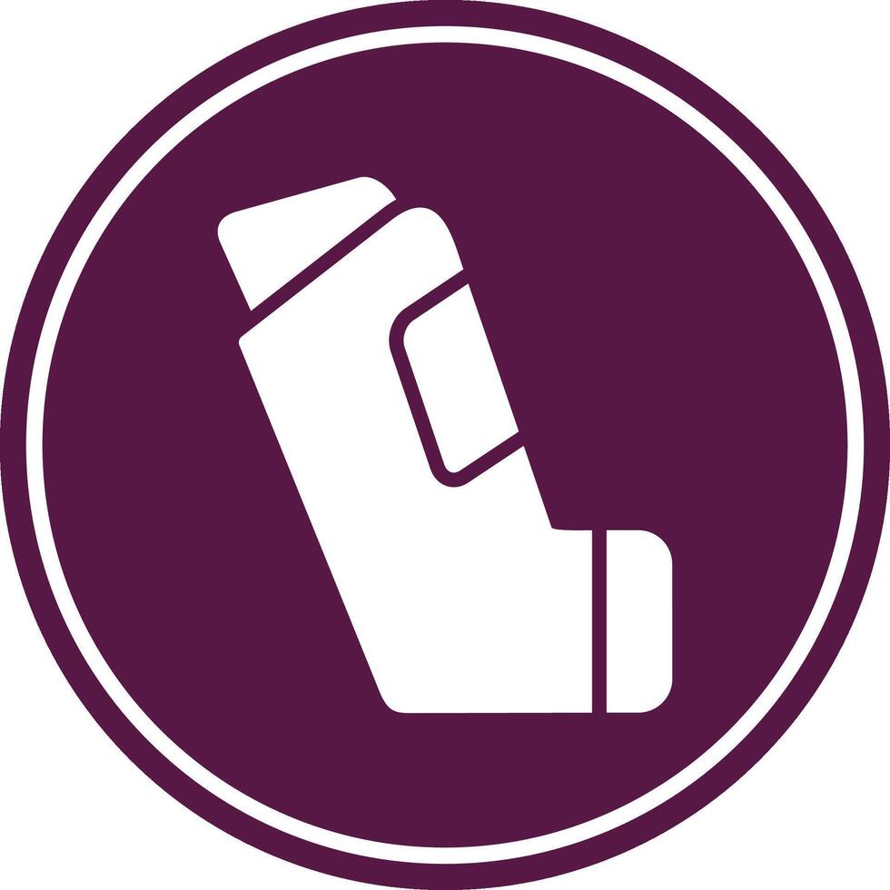asthma Glyph Circle Icon vector