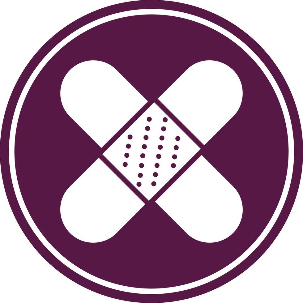 Bandage Glyph Circle Icon vector