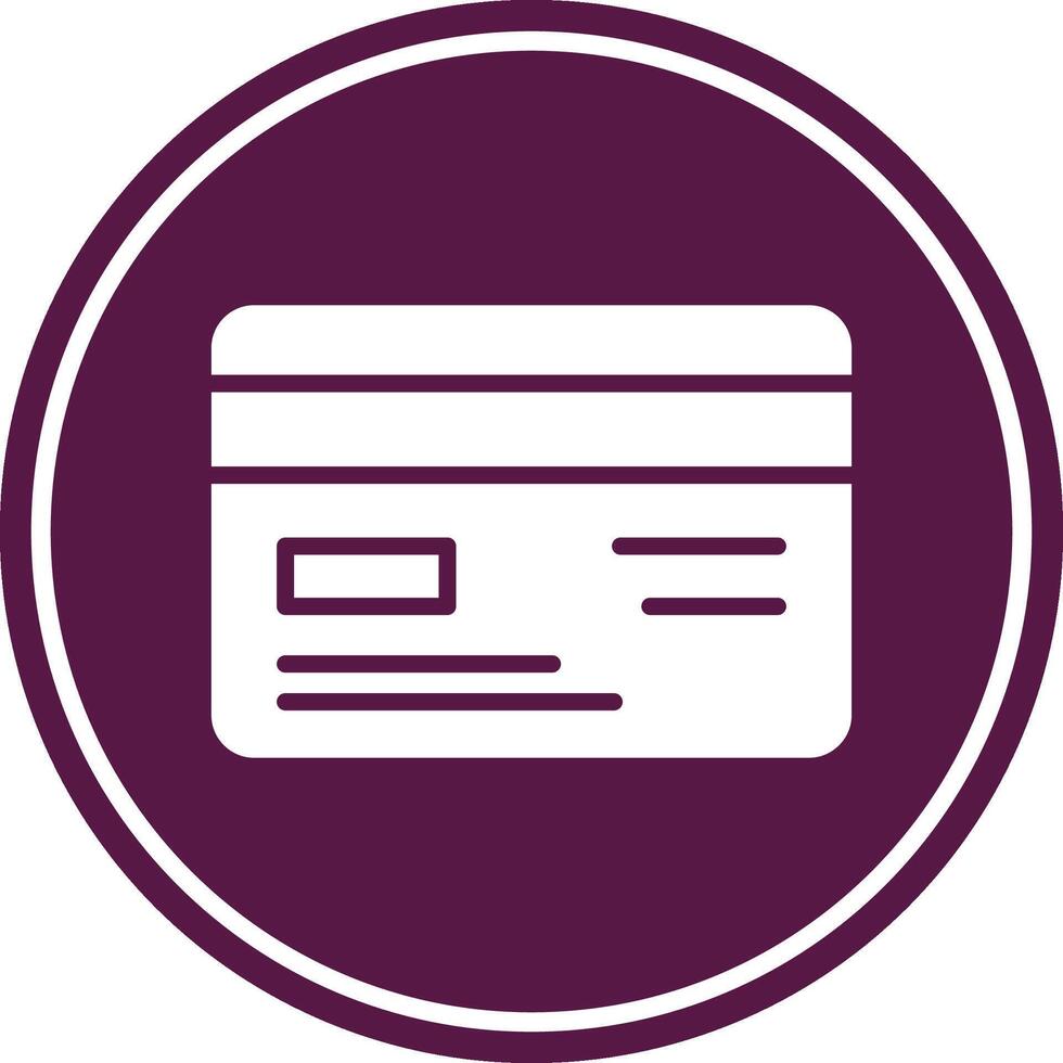 Credit Card Glyph Circle Icon vector