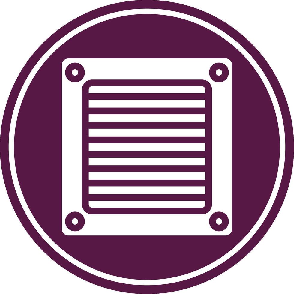Ventilation Glyph Circle Icon vector