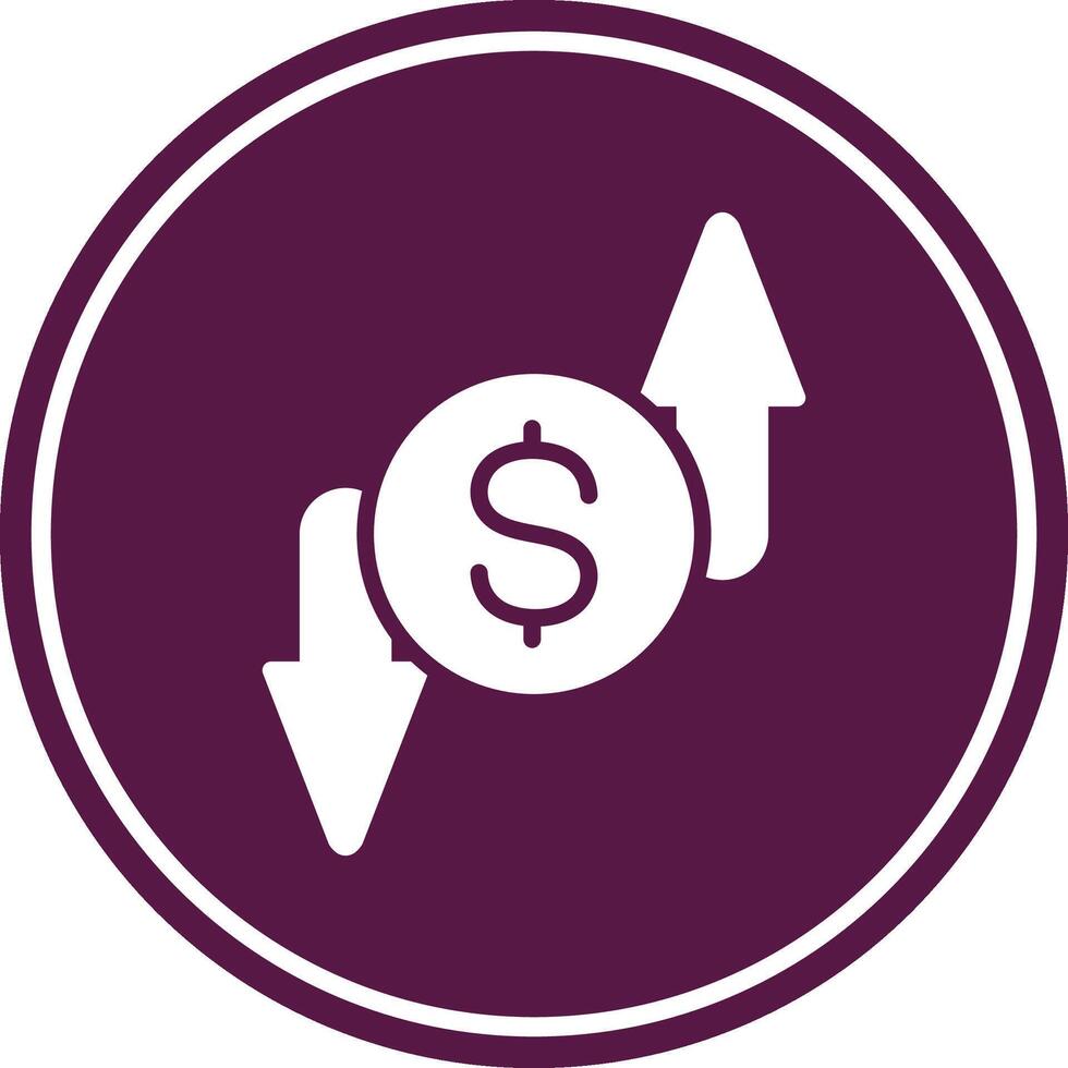 Wage Glyph Circle Icon vector