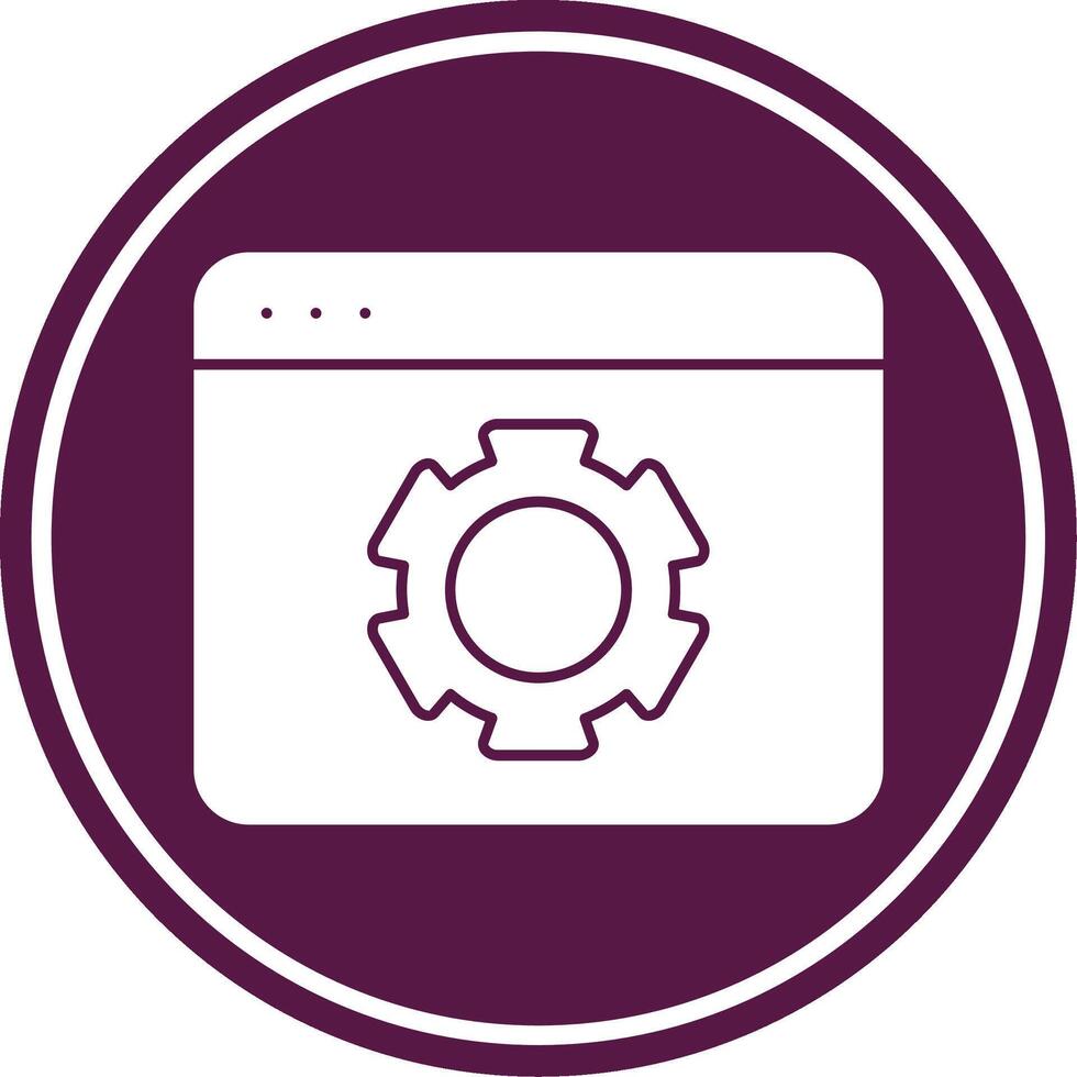 Web Optimization Glyph Circle Icon vector